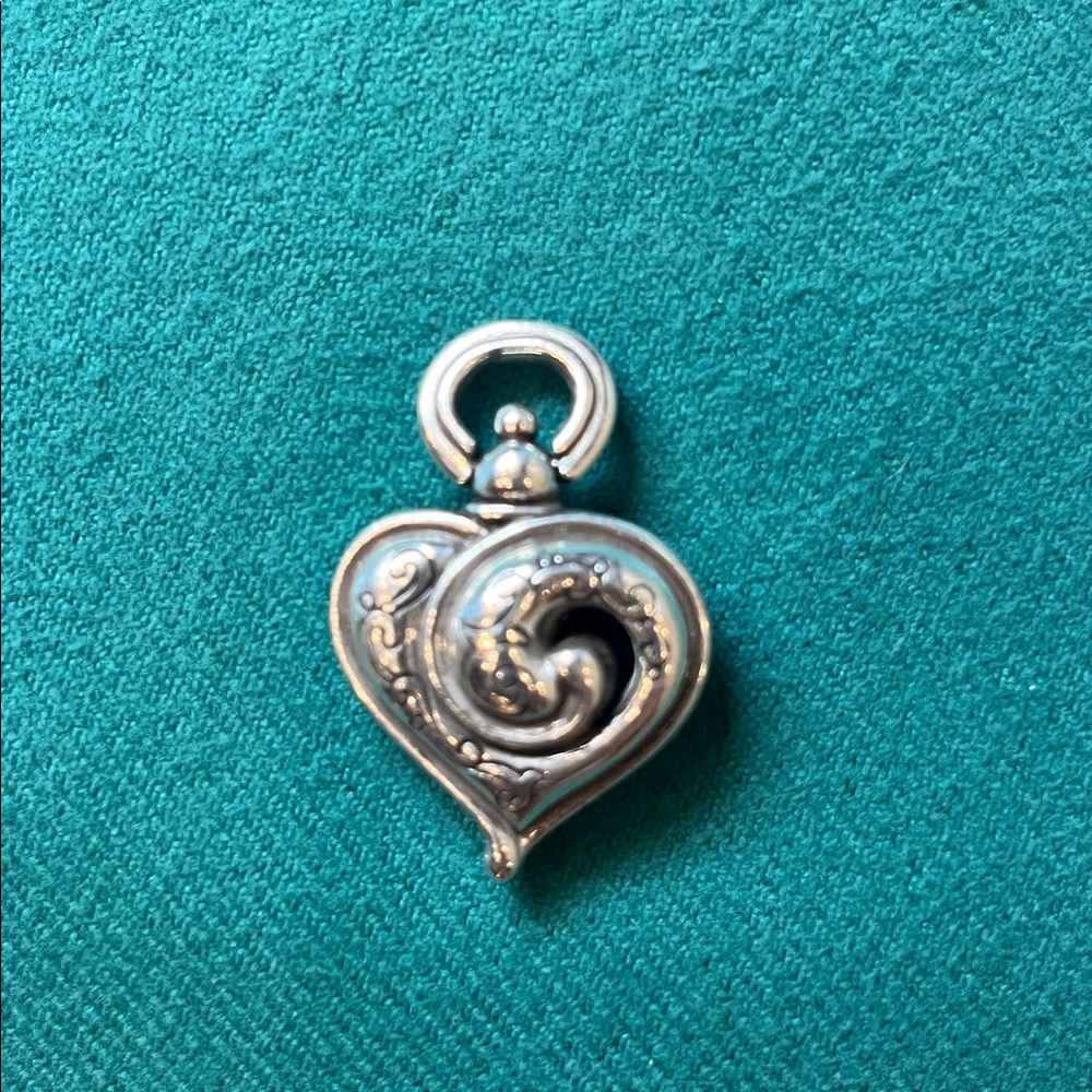 Brighton Solid Silver Heart Scroll Pendant - image 4
